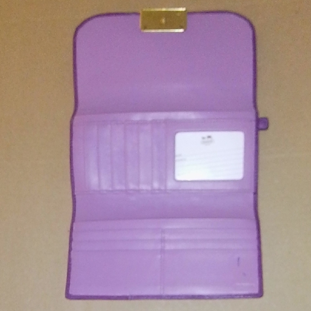 Coach Purple Leather Wallet - Picture 7 of 8